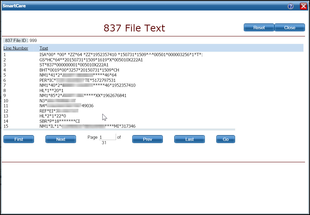 View 837 File Text